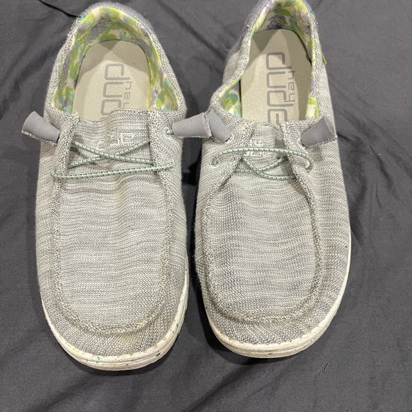 Hey Dude Shoes - Hey Dude Light Gray Slip-On Loafers